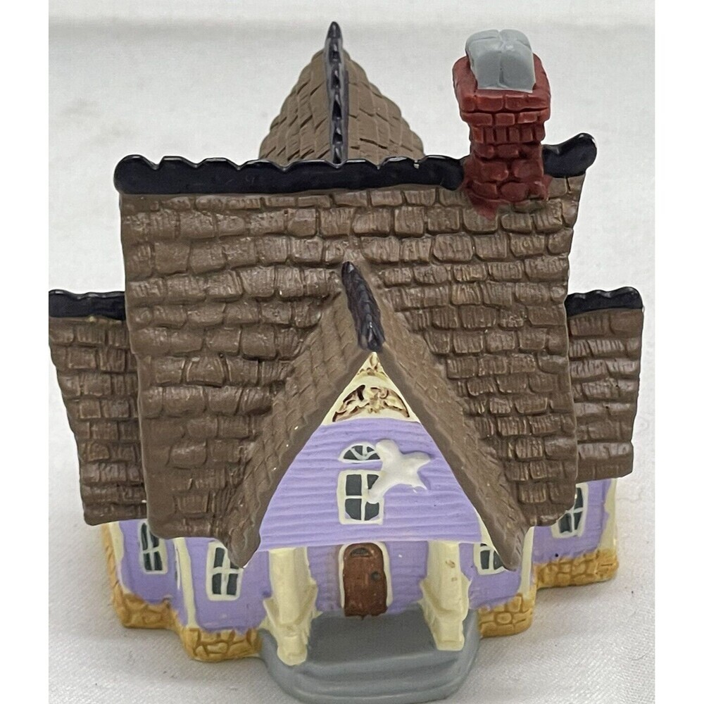 1995 Hallmark Halloween Merry Miniature Purple Haunted House Vintage 2”